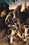 Hell, Detail of a Demon Hitting the Damned, circa 1450-Dieric Bouts-Framed Giclee Print