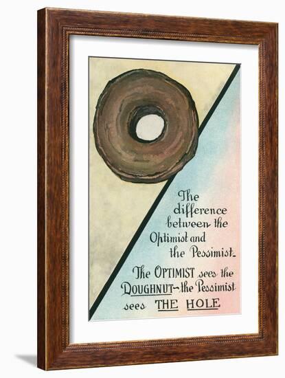 Difference between Optimist and Pessimist-null-Framed Premium Giclee Print