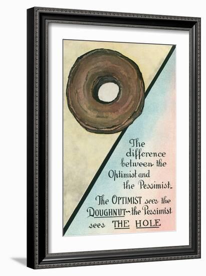 Difference between Optimist and Pessimist-null-Framed Premium Giclee Print