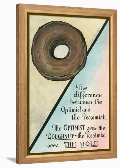 Difference between Optimist and Pessimist-null-Framed Stretched Canvas