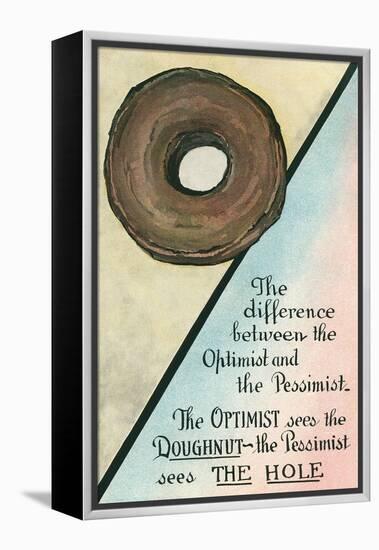 Difference between Optimist and Pessimist-null-Framed Stretched Canvas