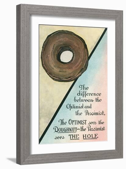 Difference between Optimist and Pessimist-null-Framed Art Print