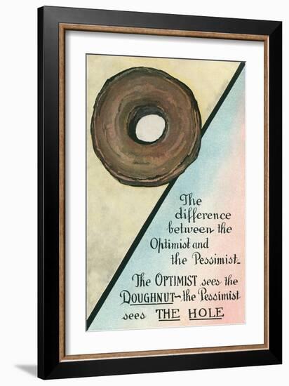 Difference between Optimist and Pessimist-null-Framed Art Print