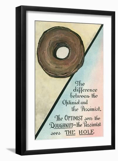 Difference between Optimist and Pessimist-null-Framed Art Print