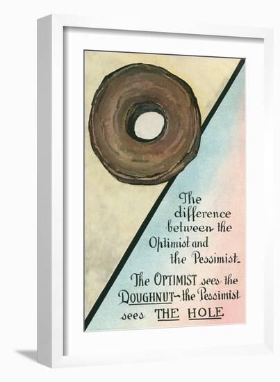 Difference between Optimist and Pessimist-null-Framed Art Print