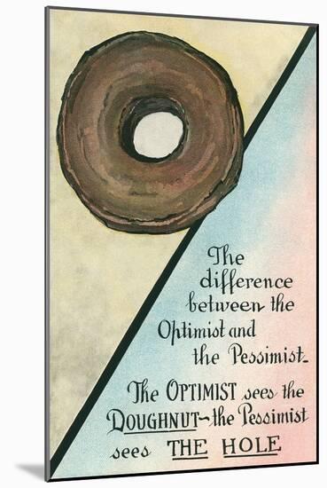 Difference between Optimist and Pessimist-null-Mounted Art Print