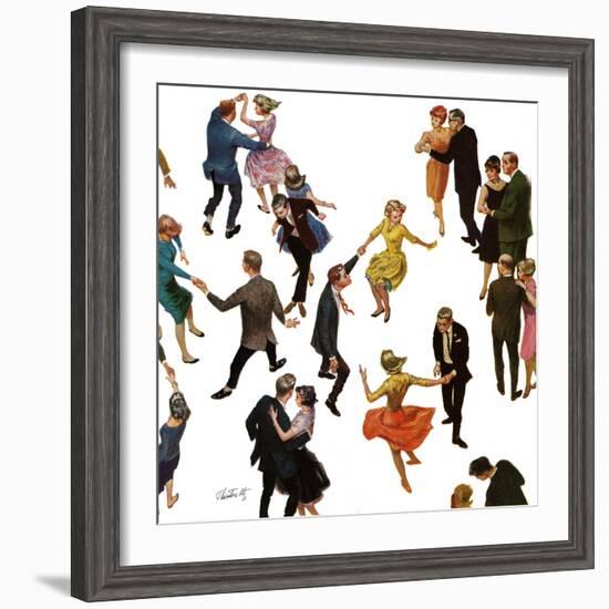 "Different Dancing Styles," November 4, 1961-Thornton Utz-Framed Giclee Print