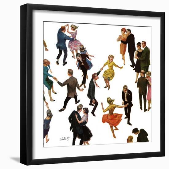 "Different Dancing Styles," November 4, 1961-Thornton Utz-Framed Giclee Print