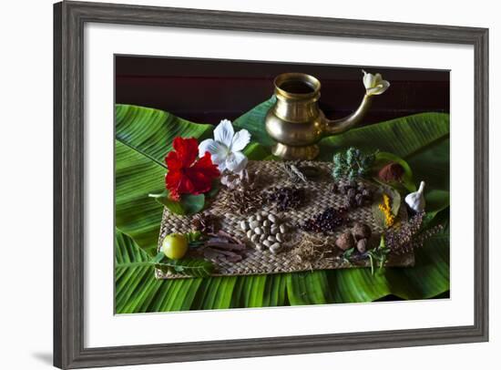 Different Indian Spices on Display at Swaswara, Karnataka, India, Asia-Thomas L-Framed Photographic Print