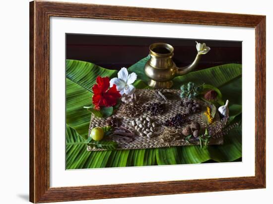 Different Indian Spices on Display at Swaswara, Karnataka, India, Asia-Thomas L-Framed Photographic Print
