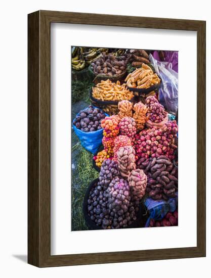 Different Potatoes for Sale at a Food Market in La Paz, La Paz Department, Bolivia, South America-Matthew Williams-Ellis-Framed Photographic Print