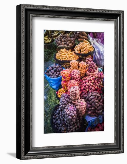 Different Potatoes for Sale at a Food Market in La Paz, La Paz Department, Bolivia, South America-Matthew Williams-Ellis-Framed Photographic Print