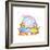 Different Still Alike-Blue Fish-Framed Art Print