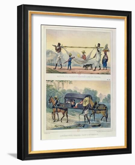 Different Transport in Brazil-Jean Baptiste Debret-Framed Giclee Print