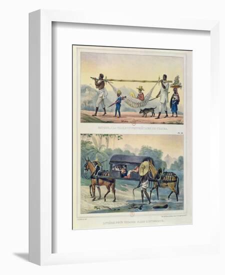 Different Transport in Brazil-Jean Baptiste Debret-Framed Giclee Print