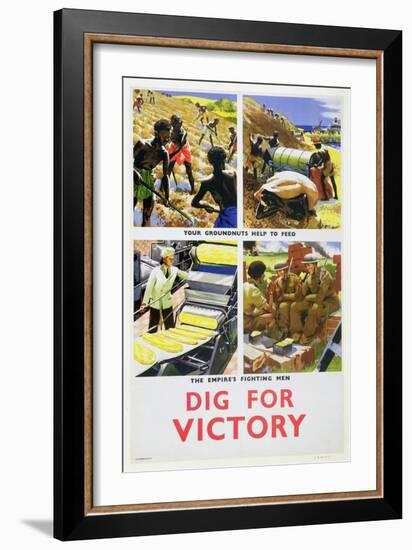 'Dig for Victory', propaganda poster for Britain's African colonies, c1940-Unknown-Framed Giclee Print