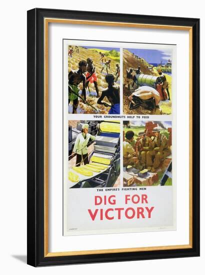 'Dig for Victory', propaganda poster for Britain's African colonies, c1940-Unknown-Framed Giclee Print