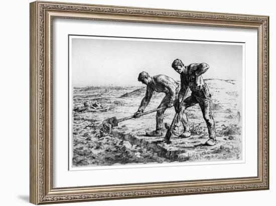 Diggers, C1835-1875-Jean Francois Millet-Framed Giclee Print