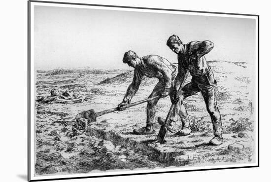 Diggers, C1835-1875-Jean Francois Millet-Mounted Giclee Print