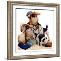 "Digging Doggy,"July 31, 1926-Robert L. Dickey-Framed Giclee Print