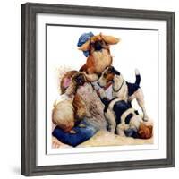 "Digging Doggy,"July 31, 1926-Robert L. Dickey-Framed Giclee Print