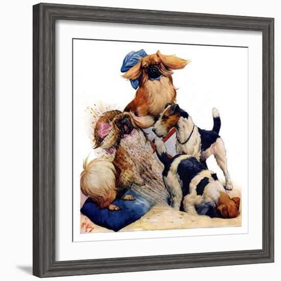"Digging Doggy,"July 31, 1926-Robert L. Dickey-Framed Giclee Print