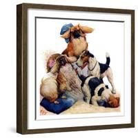 "Digging Doggy,"July 31, 1926-Robert L. Dickey-Framed Giclee Print