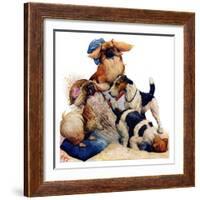 "Digging Doggy,"July 31, 1926-Robert L. Dickey-Framed Giclee Print