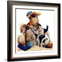 "Digging Doggy,"July 31, 1926-Robert L. Dickey-Framed Giclee Print