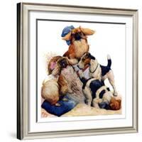 "Digging Doggy,"July 31, 1926-Robert L. Dickey-Framed Giclee Print