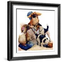 "Digging Doggy,"July 31, 1926-Robert L. Dickey-Framed Giclee Print
