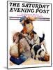 "Digging Doggy," Saturday Evening Post Cover, July 31, 1926-Robert L. Dickey-Mounted Giclee Print