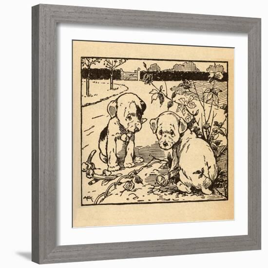 Digging Up The Roses-AEK-Framed Art Print