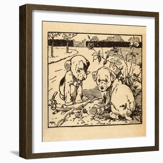 Digging Up The Roses-AEK-Framed Art Print