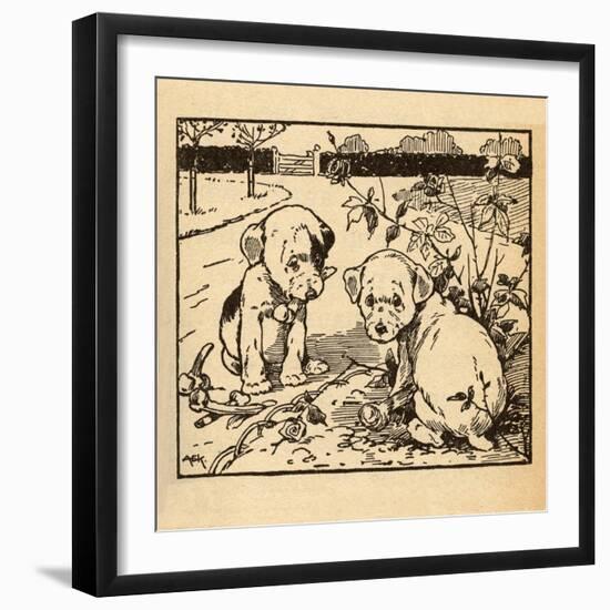 Digging Up The Roses-AEK-Framed Art Print