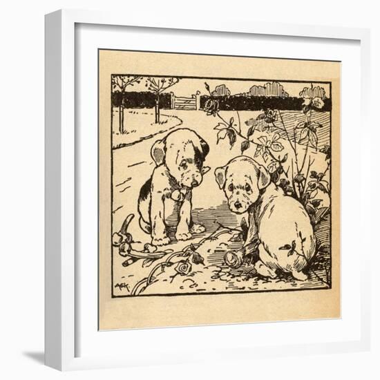 Digging Up The Roses-AEK-Framed Art Print