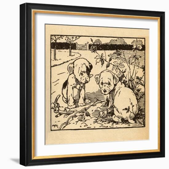 Digging Up The Roses-AEK-Framed Art Print