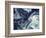 Digital Agate - Blue-null-Framed Art Print