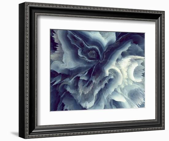 Digital Agate - Blue-null-Framed Art Print