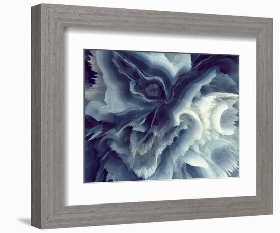 Digital Agate - Blue-null-Framed Premium Giclee Print