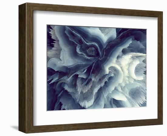 Digital Agate - Blue-null-Framed Premium Giclee Print