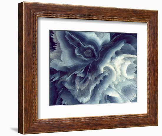 Digital Agate - Blue-null-Framed Premium Giclee Print