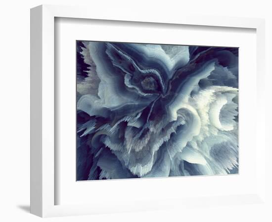 Digital Agate - Blue-null-Framed Premium Giclee Print