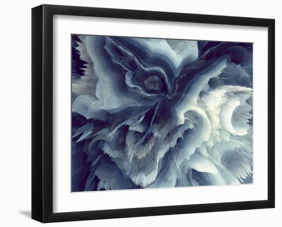 Digital Agate - Blue-null-Framed Art Print