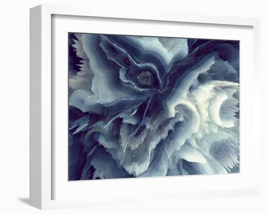 Digital Agate - Blue-null-Framed Art Print