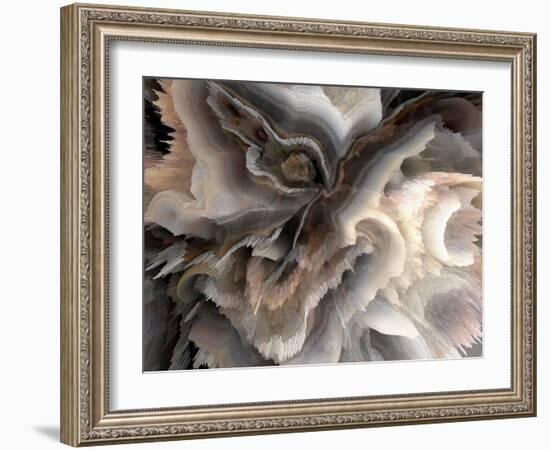 Digital Agate - Natural-null-Framed Art Print