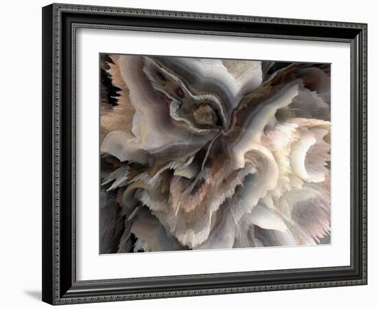 Digital Agate - Natural-null-Framed Art Print