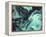 Digital Agate - Teal-null-Framed Stretched Canvas