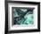 Digital Agate - Teal-null-Framed Art Print