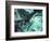 Digital Agate - Teal-null-Framed Art Print